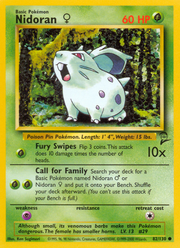 Nidoran (82/130) (Female) [Base Set 2] - Pokémon - Card Brawlers | Quebec | Canada |