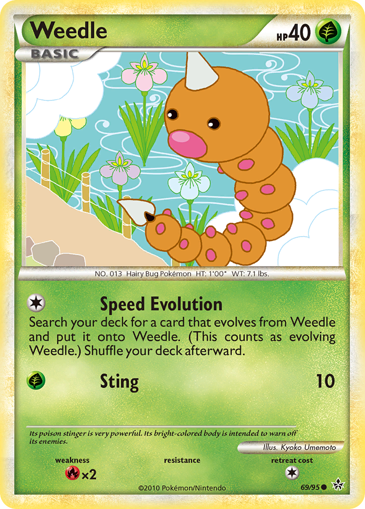 Weedle (69/95) [HeartGold & SoulSilver: Unleashed] - Pokémon - Card Brawlers | Quebec | Canada |