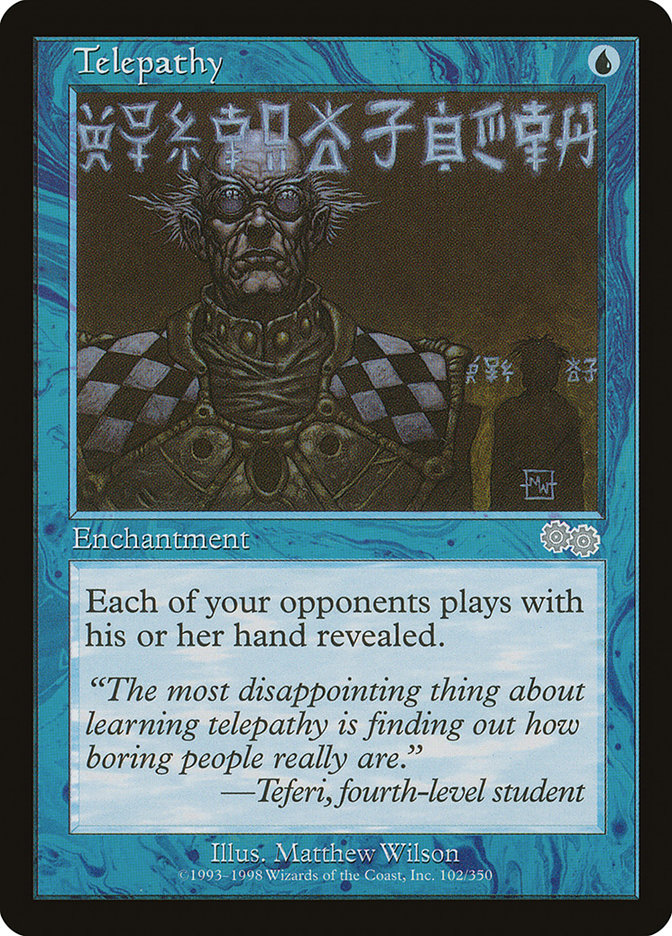 Telepathy [Urza's Saga] - Magic: The Gathering - Card Brawlers | Quebec | Canada |