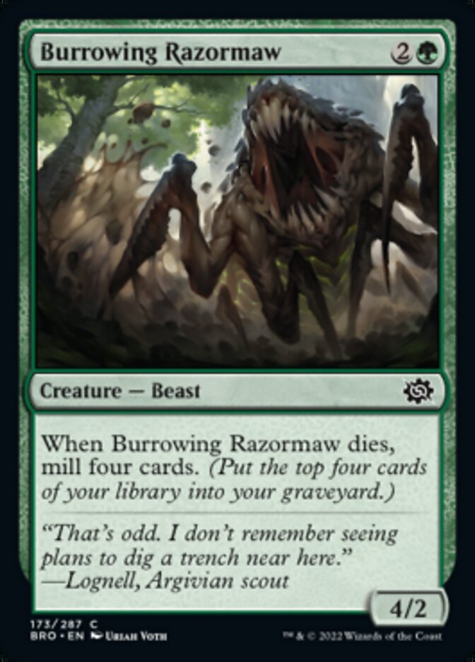Burrowing Razormaw [The Brothers' War] - Magic: The Gathering - Card Brawlers | Quebec | Canada |