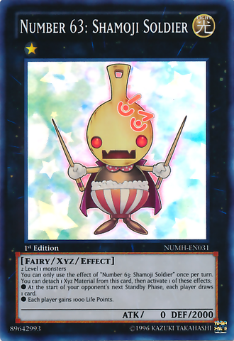 Number 63: Shamoji Soldier [NUMH-EN031] Super Rare - Yu-Gi-Oh! - Card Brawlers | Quebec | Canada |