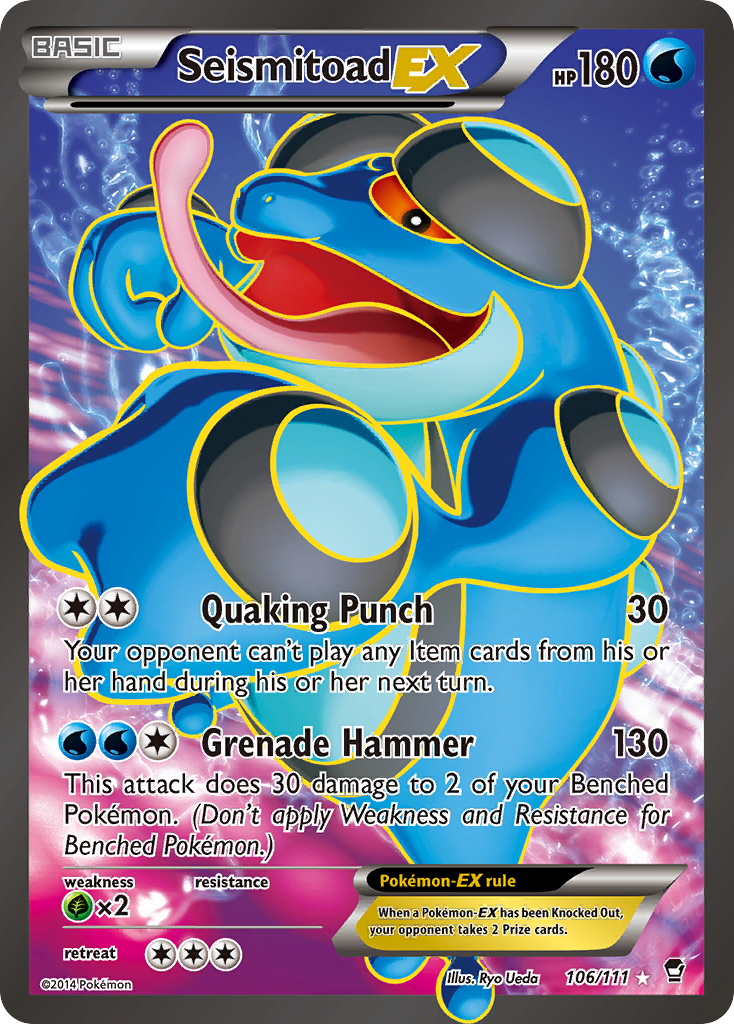 Seismitoad EX (106/111) [XY: Furious Fists] - Pokémon - Card Brawlers | Quebec | Canada |
