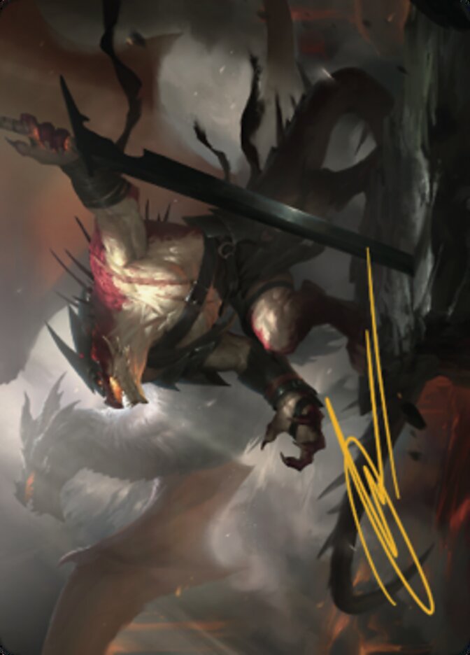 Rivaz of the Claw Art Card (Gold-Stamped Signature) [Dominaria United Art Series] - Magic: The Gathering - Card Brawlers | Quebec | Canada |