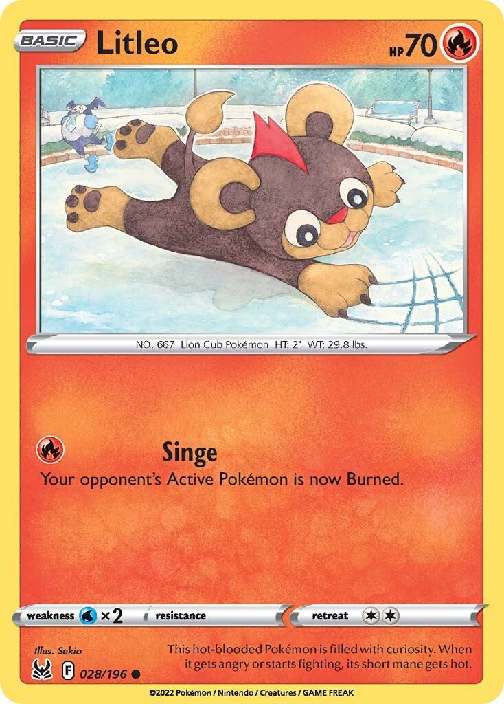Litleo (028/196) [Sword & Shield: Lost Origin] - Pokémon - Card Brawlers | Quebec | Canada |