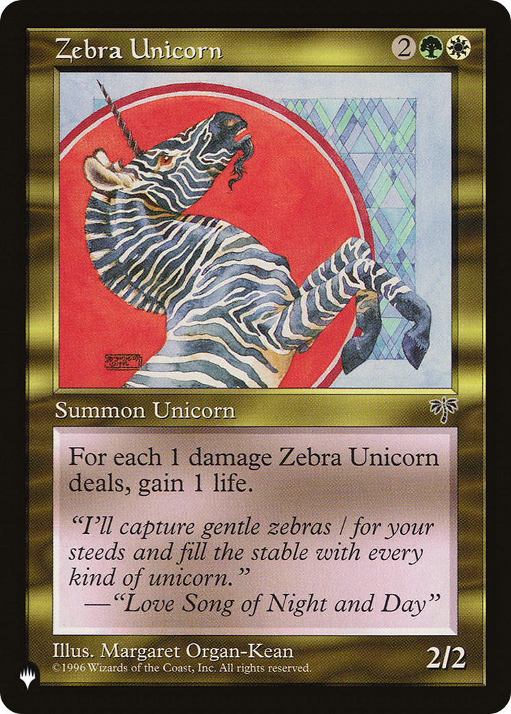 Zebra Unicorn [The List] - Magic: The Gathering - Card Brawlers | Quebec | Canada |