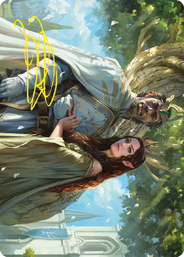 Aragorn and Arwen, Wed Art Card (Gold-Stamped Signature) [The Lord of the Rings: Tales of Middle-earth Art Series] - Magic: The Gathering - Card Brawlers | Quebec | Canada |