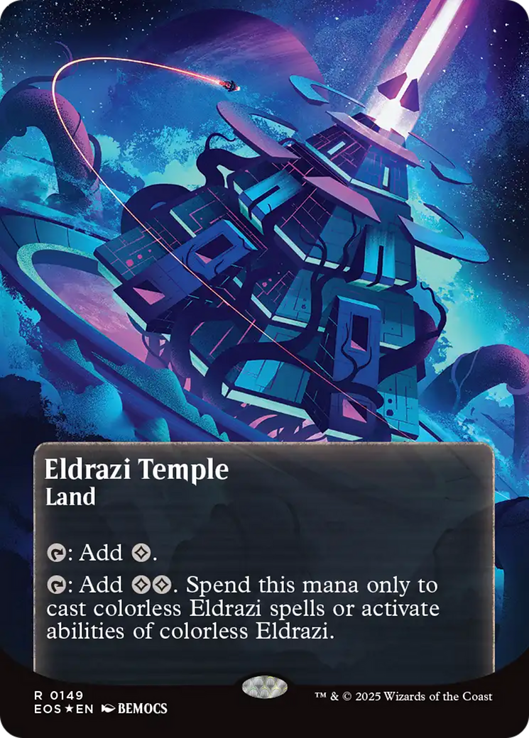 Eldrazi Temple (0149) (Borderless) (Galaxy Foil) [Edge of Eternities: Stellar Sights] - Magic: The Gathering - Card Brawlers | Quebec | Canada |