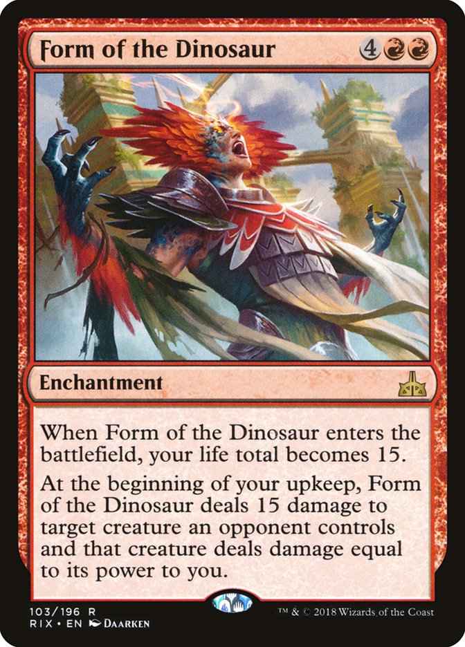 Form of the Dinosaur [Rivals of Ixalan] - Magic: The Gathering - Card Brawlers | Quebec | Canada |