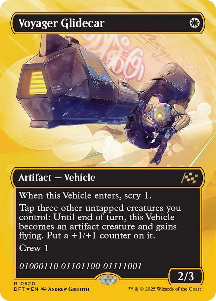 Voyager Glidecar (Borderless) (First-Place Foil) [Aetherdrift] - Magic: The Gathering - Card Brawlers | Quebec | Canada |