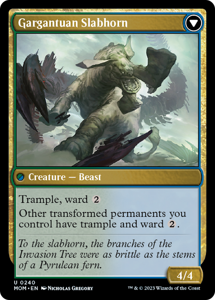 Invasion of Pyrulea // Gargantuan Slabhorn [March of the Machine] - Magic: The Gathering - Card Brawlers | Quebec | Canada |
