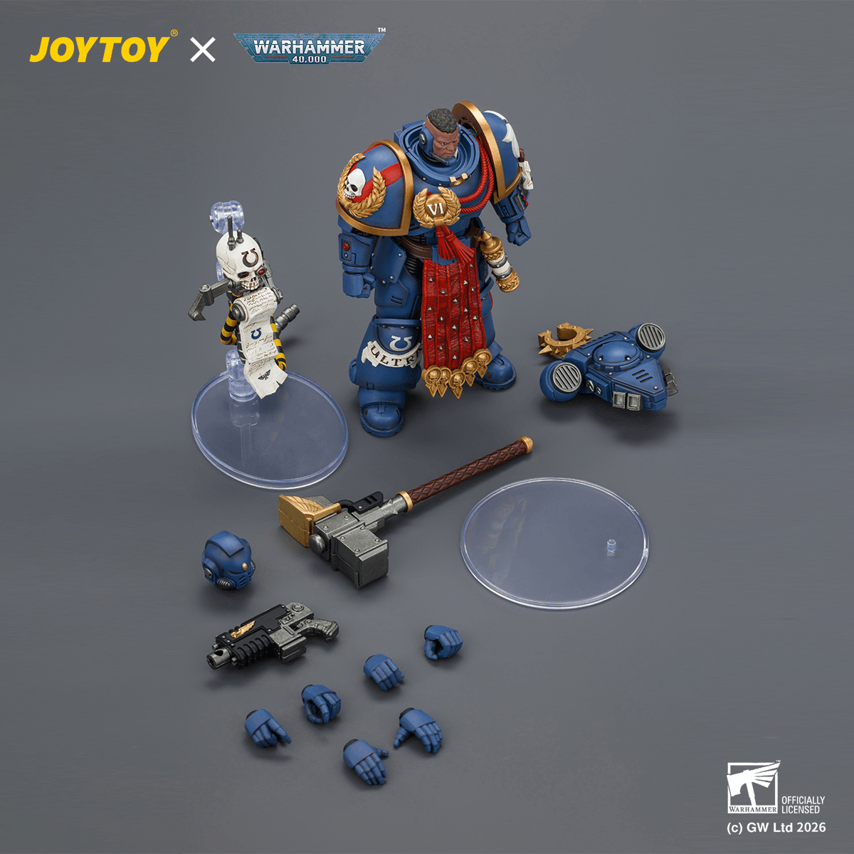JOYTOY - Ultramarines Ferren Areios with Thunder Hammer and Bolt Pistol - (PREORDER) November 30, 2026