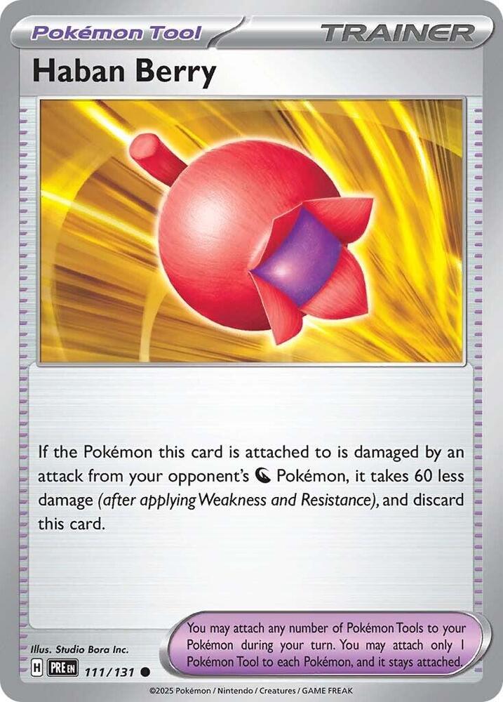 Haban Berry (111/131) [Scarlet & Violet: Prismatic Evolutions] - Pokémon - Card Brawlers | Quebec | Canada |