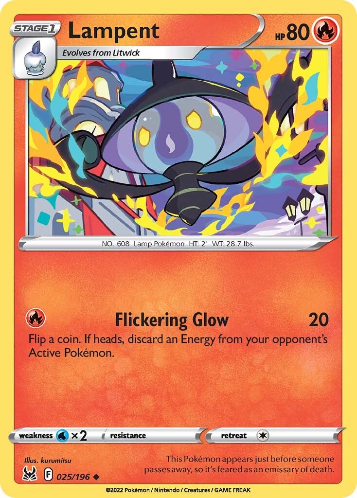 Lampent (025/196) [Sword & Shield: Lost Origin] - Pokémon - Card Brawlers | Quebec | Canada |