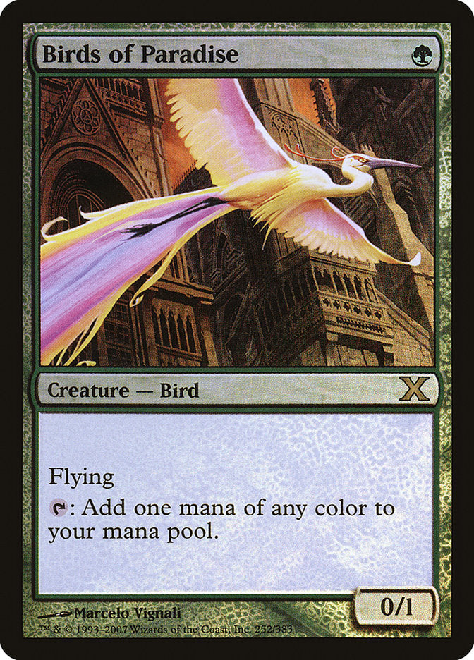 Birds of Paradise (Premium Foil) [Tenth Edition] - Magic: The Gathering - Card Brawlers | Quebec | Canada |