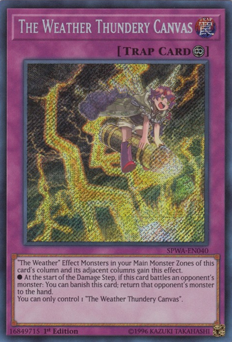 The Weather Thundery Canvas [SPWA-EN040] Secret Rare - Yu-Gi-Oh! - Card Brawlers | Quebec | Canada |