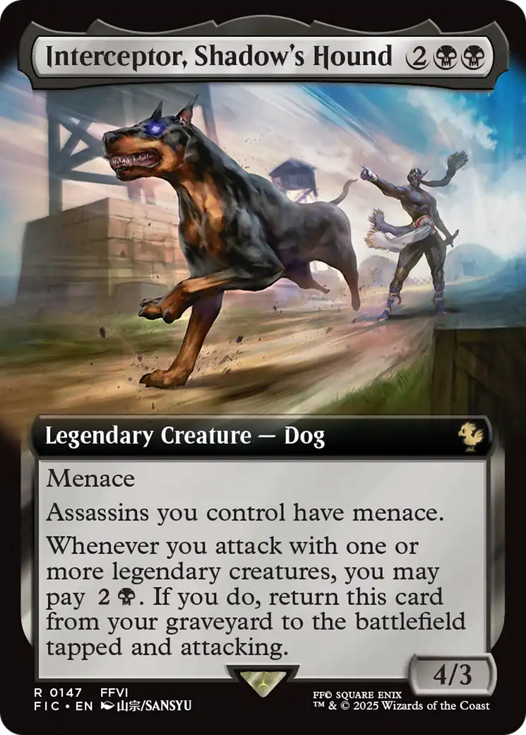 Interceptor, Shadow's Hound (Extended Art) [FINAL FANTASY Commander] - Magic: The Gathering - Card Brawlers | Quebec | Canada |