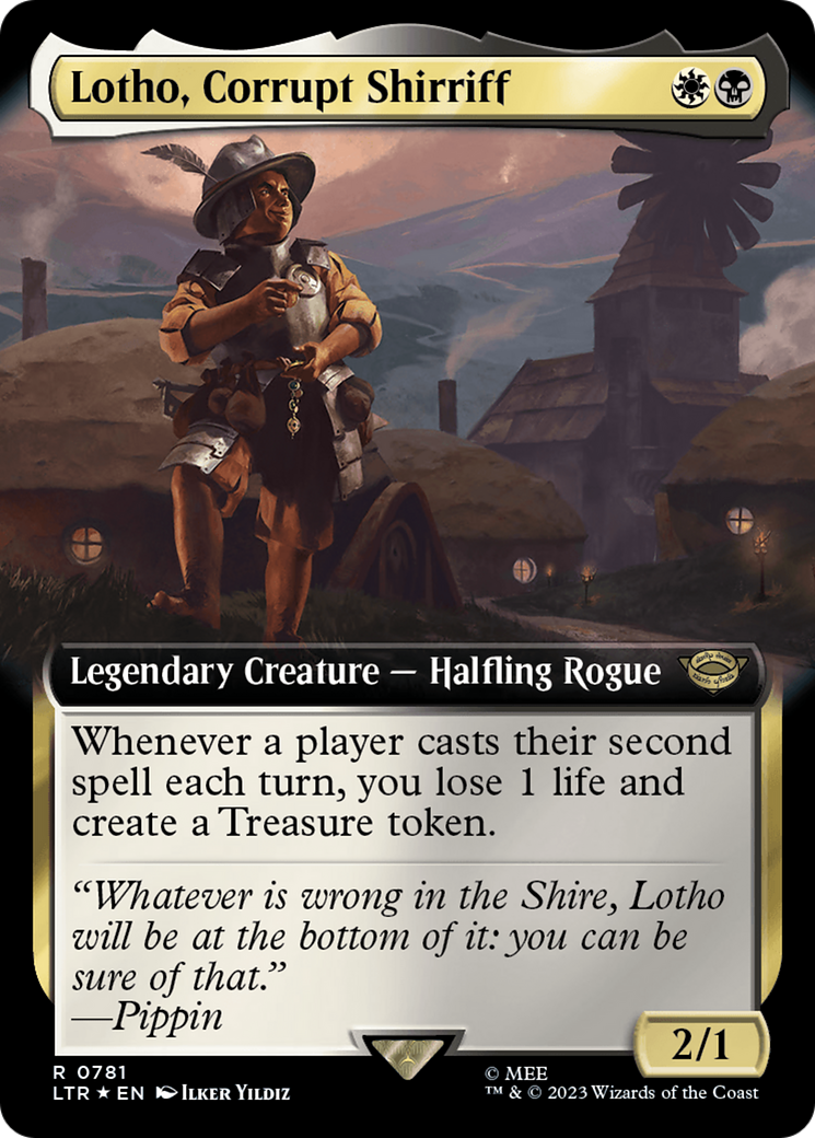 Lotho, Corrupt Shirriff (Extended Art) (Surge Foil) [The Lord of the Rings: Tales of Middle-Earth] - Magic: The Gathering - Card Brawlers | Quebec | Canada |