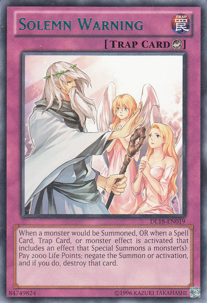 Solemn Warning (Green) [DL18-EN019] Rare - Yu-Gi-Oh! - Card Brawlers | Quebec | Canada |