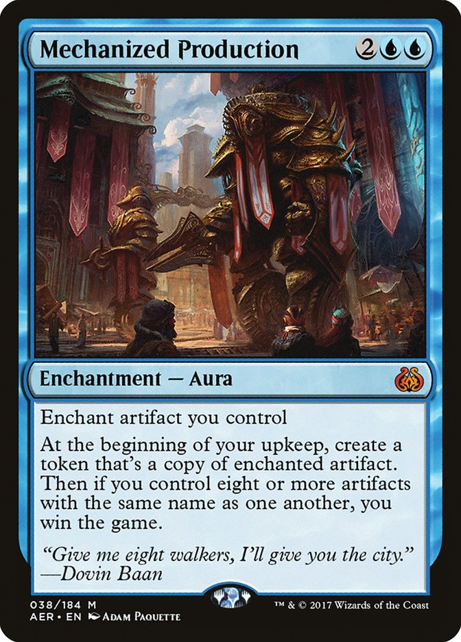 Mechanized Production [Aether Revolt] - Magic: The Gathering - Card Brawlers | Quebec | Canada |