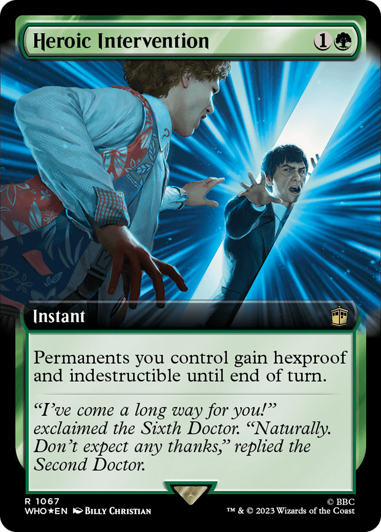 Heroic Intervention (Extended Art) (Surge Foil) [Doctor Who] - Magic: The Gathering - Card Brawlers | Quebec | Canada |