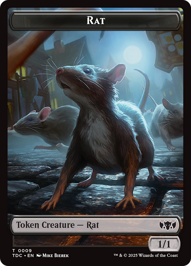 Human // Rat Double-Sided Token [Tarkir: Dragonstorm Commander Tokens] - Magic: The Gathering - Card Brawlers | Quebec | Canada |