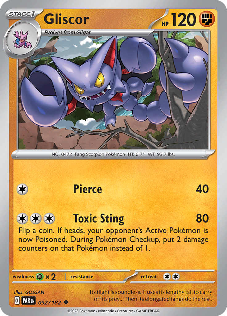 Gliscor (092/182) [Scarlet & Violet: Paradox Rift] - Pokémon - Card Brawlers | Quebec | Canada |