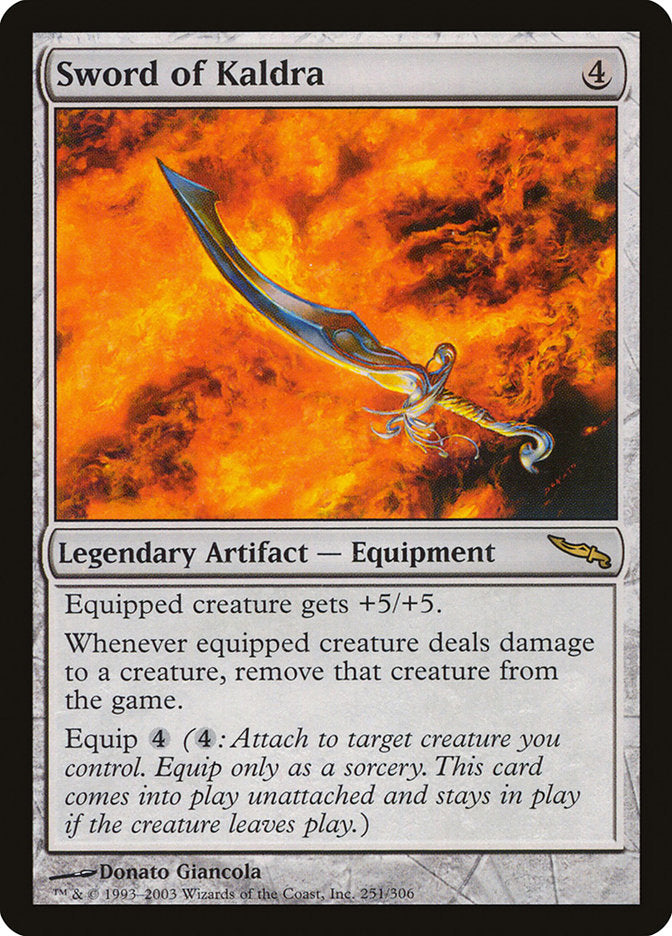 Sword of Kaldra [Mirrodin] - Magic: The Gathering - Card Brawlers | Quebec | Canada |