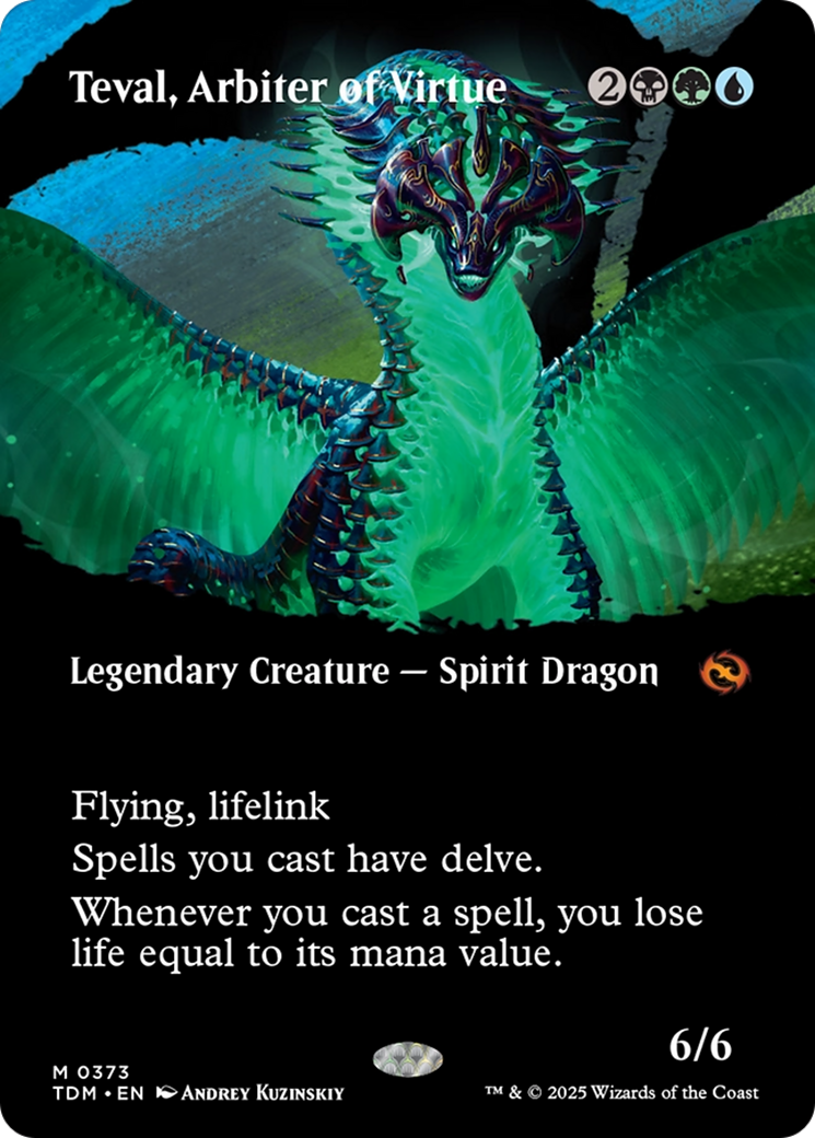 Teval, Arbiter of Virtue (Borderless) [Tarkir: Dragonstorm] - Magic: The Gathering - Card Brawlers | Quebec | Canada |