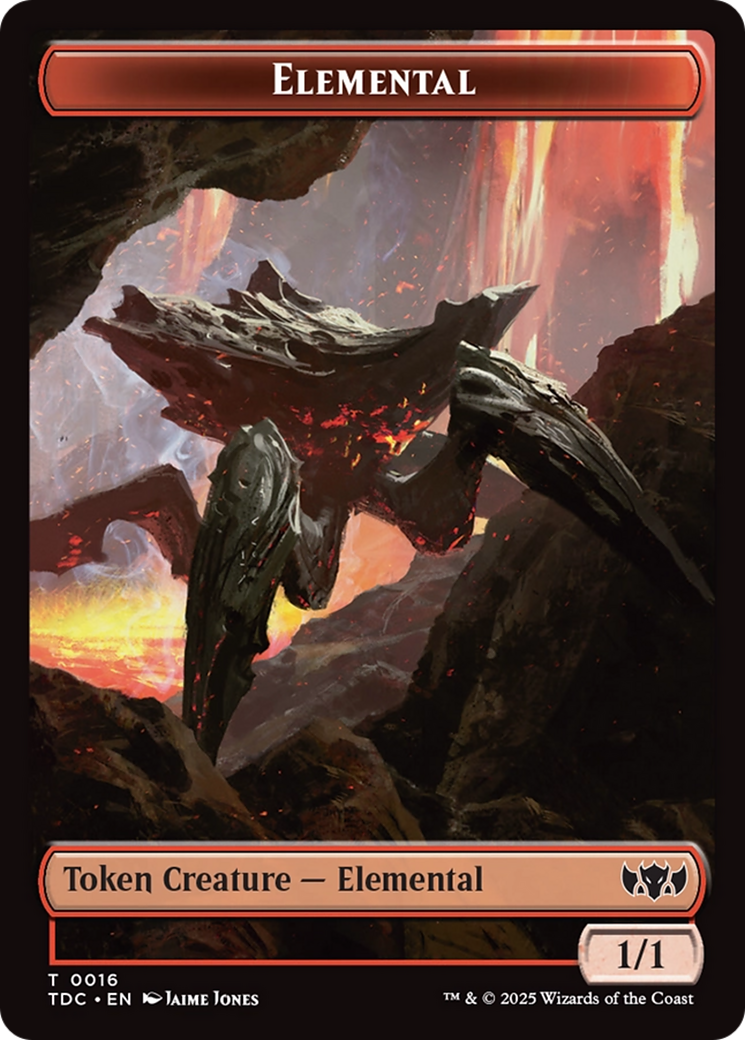 Elemental (0016) // Gold Double-Sided Token [Tarkir: Dragonstorm Commander Tokens] - Magic: The Gathering - Card Brawlers | Quebec | Canada |