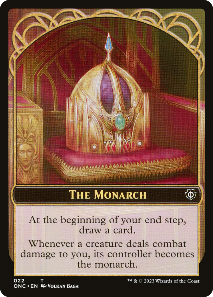 The Monarch // Golem Double-Sided Token [Phyrexia: All Will Be One Commander Tokens] - Magic: The Gathering - Card Brawlers | Quebec | Canada |