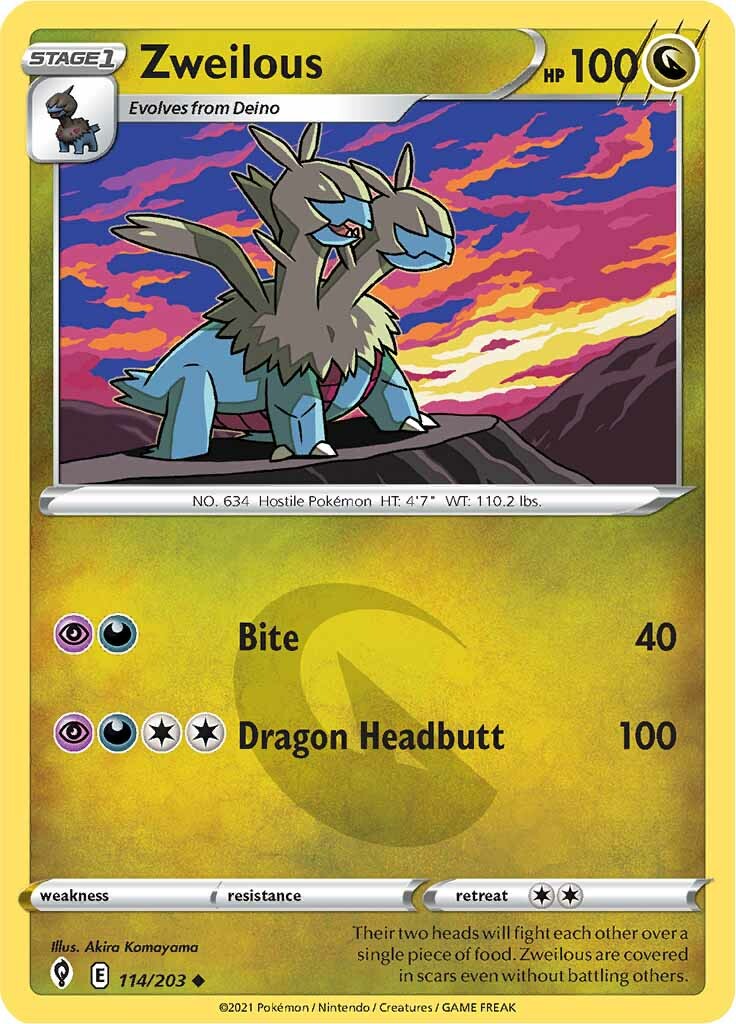 Zweilous (114/203) [Sword & Shield: Evolving Skies] - Pokémon - Card Brawlers | Quebec | Canada |