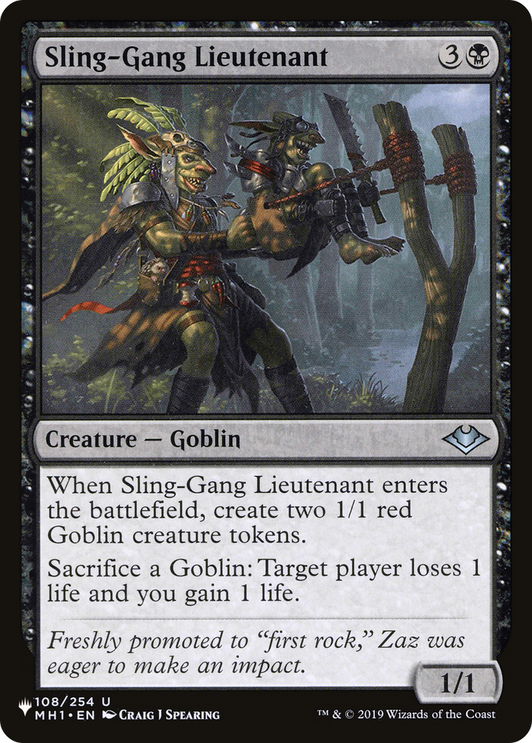 Sling-Gang Lieutenant [The List] - Magic: The Gathering - Card Brawlers | Quebec | Canada |