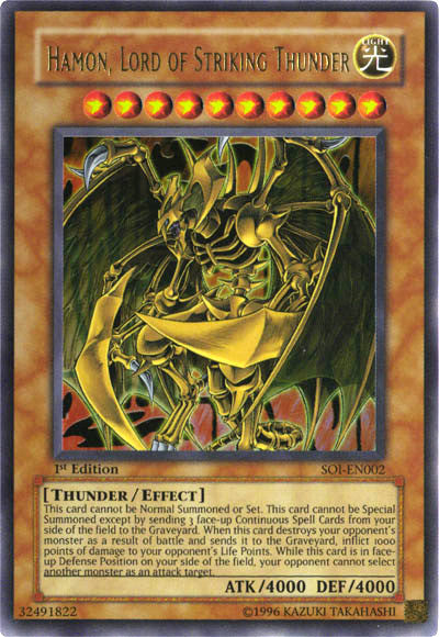 Hamon, Lord of Striking Thunder [SOI-EN002] Ultra Rare - Yu-Gi-Oh! - Card Brawlers | Quebec | Canada |