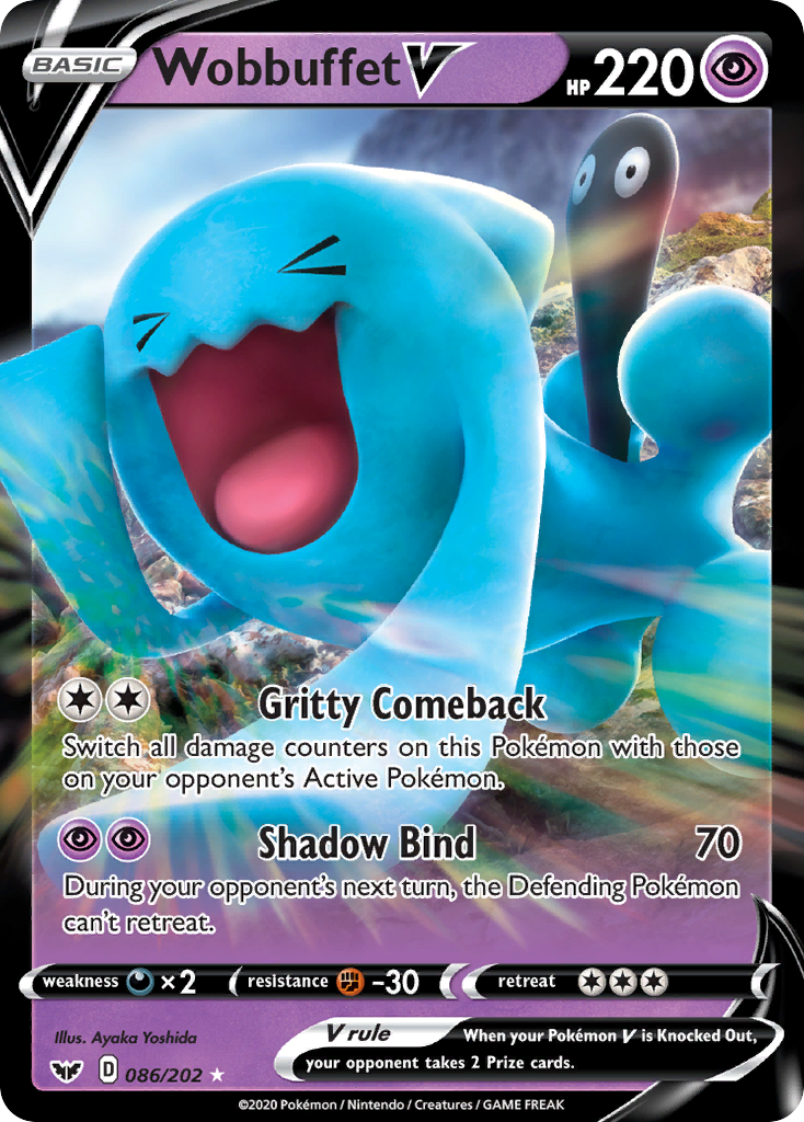 Wobbuffet V (086/202) [Sword & Shield: Base Set] - Pokémon - Card Brawlers | Quebec | Canada |
