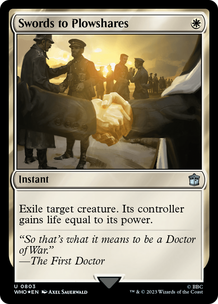 Swords to Plowshares (Surge Foil) [Doctor Who] - Magic: The Gathering - Card Brawlers | Quebec | Canada |