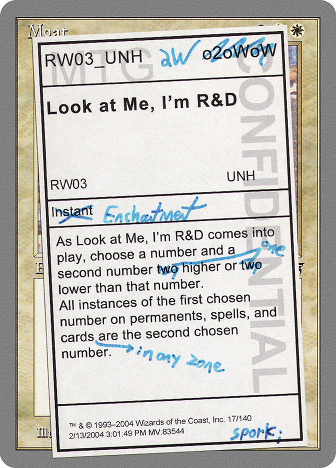 Look at Me, I'm R&D [Unhinged] - Magic: The Gathering - Card Brawlers | Quebec | Canada |