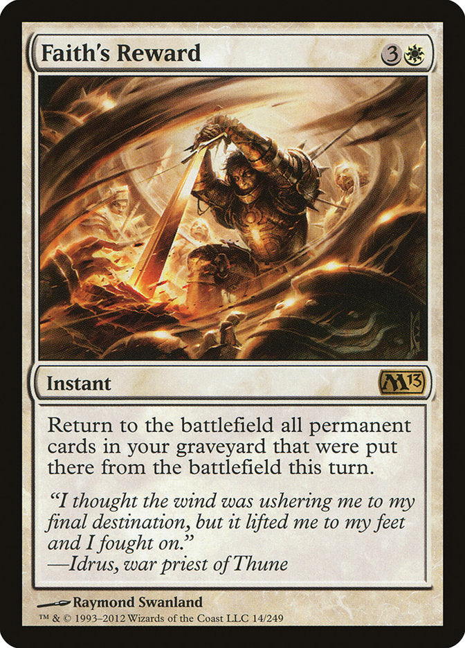 Faith's Reward [Magic 2013] - Magic: The Gathering - Card Brawlers | Quebec | Canada |