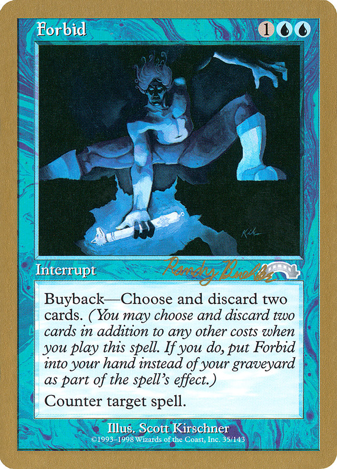 Forbid (Randy Buehler) [World Championship Decks 1998] - Magic: The Gathering - Card Brawlers | Quebec | Canada |