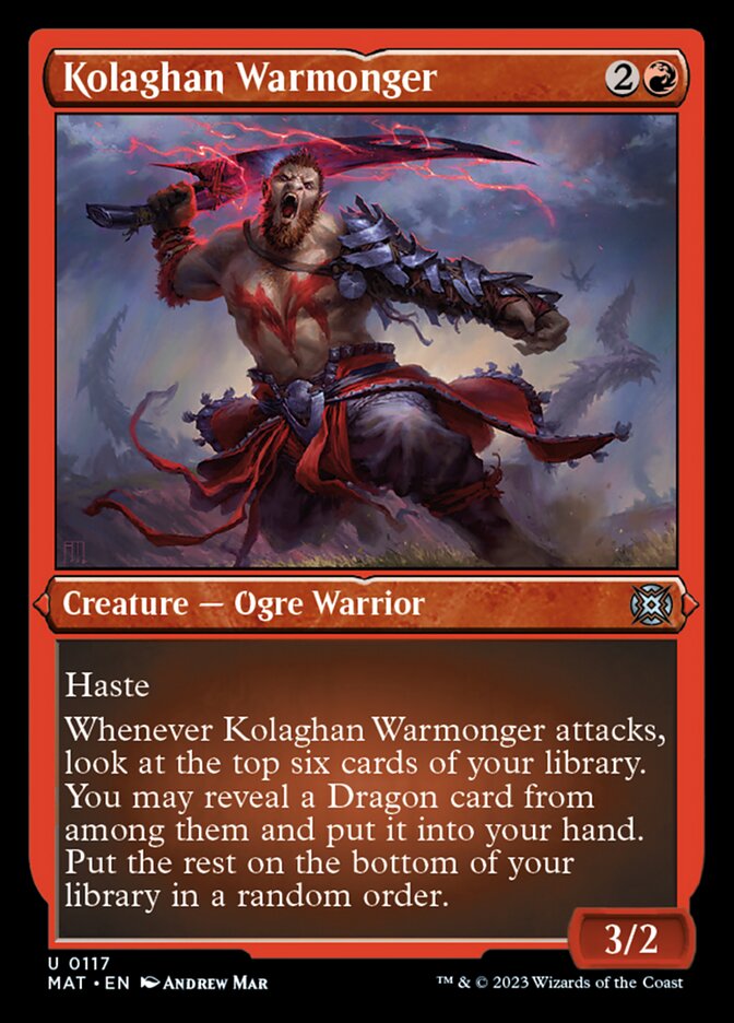 Kolaghan Warmonger (Foil Etched) [March of the Machine: The Aftermath] - Magic: The Gathering - Card Brawlers | Quebec | Canada |
