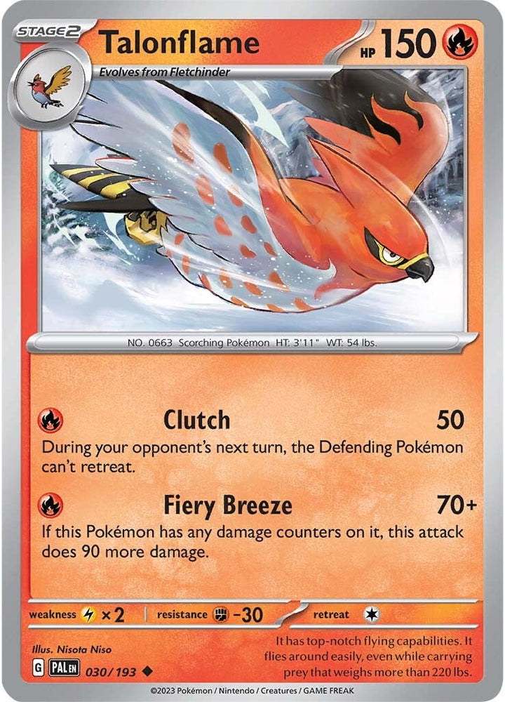 Talonflame (030/193) [Écarlate et Violet : Paldea Evolved] 