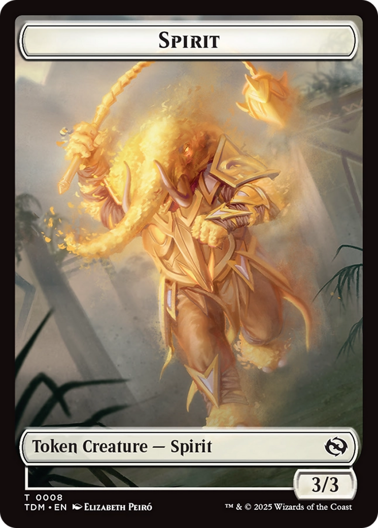 Spirit (0008) // Spirit (0009) Double-Sided Token [Tarkir: Dragonstorm Tokens] - Magic: The Gathering - Card Brawlers | Quebec | Canada |