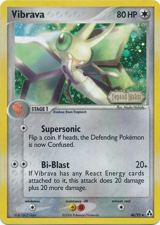 Vibrava (46/92) (Stamped) [EX: Legend Maker] - Pokémon - Card Brawlers | Quebec | Canada |