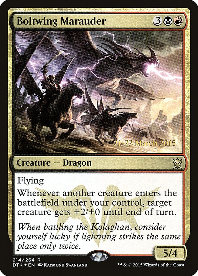 Boltwing Marauder [Dragons of Tarkir Prerelease Promos] - Magic: The Gathering - Card Brawlers | Quebec | Canada |
