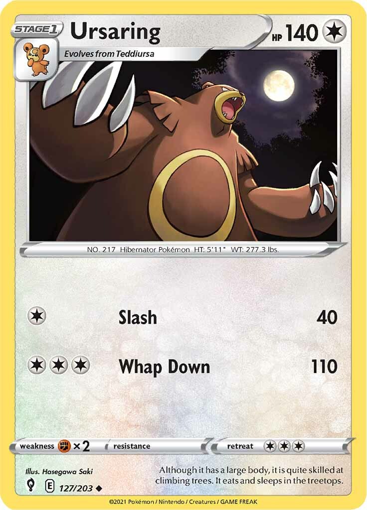 Ursaring (127/203) [Sword & Shield: Evolving Skies] - Pokémon - Card Brawlers | Quebec | Canada |