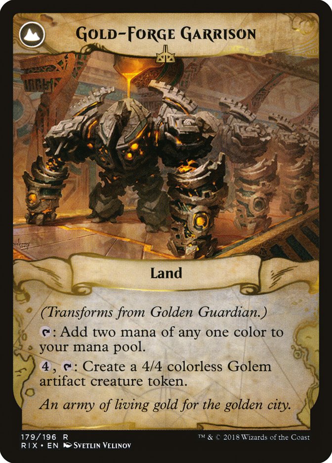 Golden Guardian // Gold-Forge Garrison [Rivals of Ixalan] - Magic: The Gathering - Card Brawlers | Quebec | Canada |