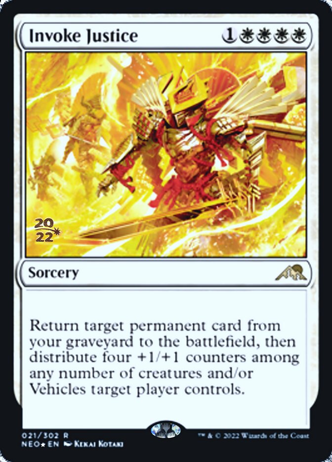 Invoke Justice [Kamigawa: Neon Dynasty Prerelease Promos] - Magic: The Gathering - Card Brawlers | Quebec | Canada |