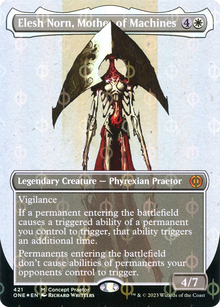 Elesh Norn, Mother of Machines (Borderless Concept Praetors Step-and-Compleat Foil) [Phyrexia: All Will Be One] - Magic: The Gathering - Card Brawlers | Quebec | Canada |