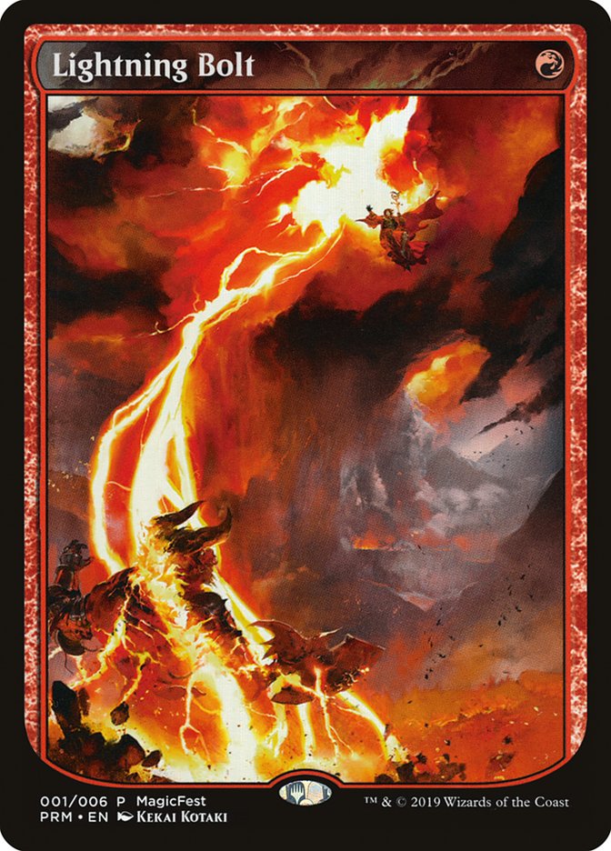 Lightning Bolt (Textless) [MagicFest 2019] - Magic: The Gathering - Card Brawlers | Quebec | Canada |