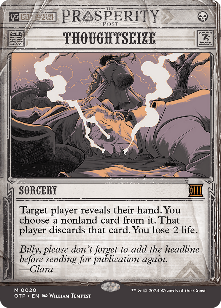 Thoughtseize [Outlaws of Thunder Junction: Breaking News] - Magic: The Gathering - Card Brawlers | Quebec | Canada |