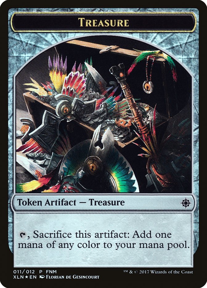 Dinosaur // Treasure Double-Sided Token [Friday Night Magic 2017] - Magic: The Gathering - Card Brawlers | Quebec | Canada |